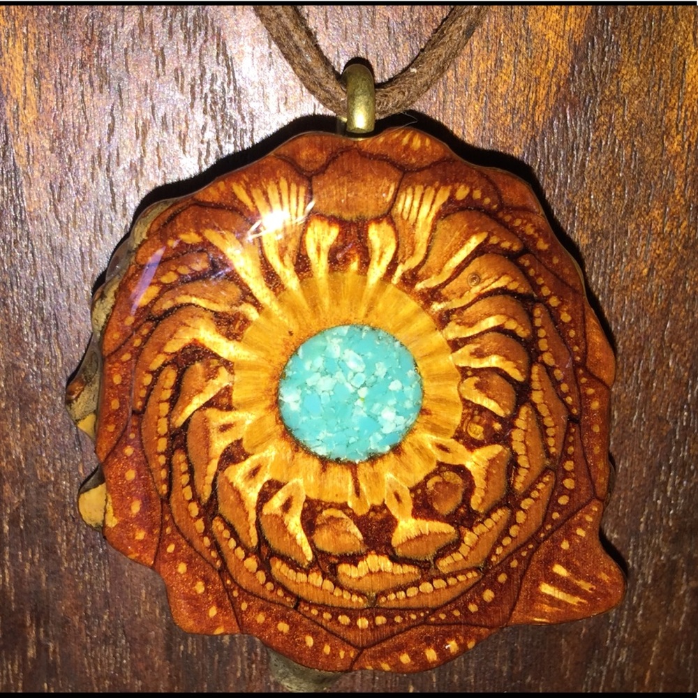Third Eye Pinecone Necklace in Malachite